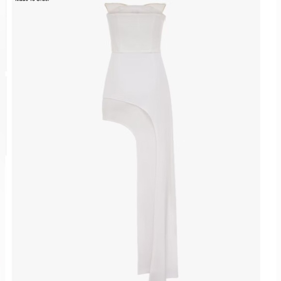 Seezona made to order beautiful high low white strapless dress - Picture 7 of 7